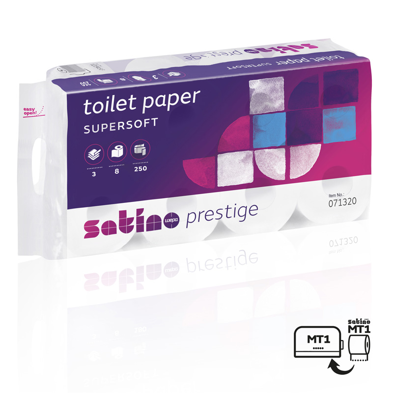 WC Papier Prestige 250 Blatt 3 lagig 72 Rollen (MT1)